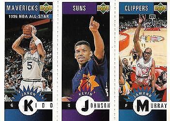 Jason Kidd / Kevin Johnson / Lamond Murray Basketball Cards 1996 Collector's Choice Mini