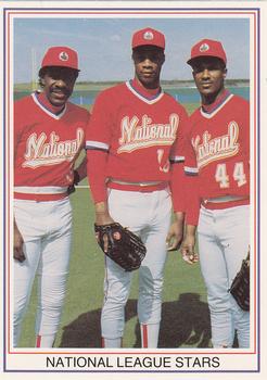 National League Stars #25 1988 Gray Star Series 1 White Border Baseball