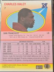 REAR | Charles Haley Football Cards 1990 Fleer