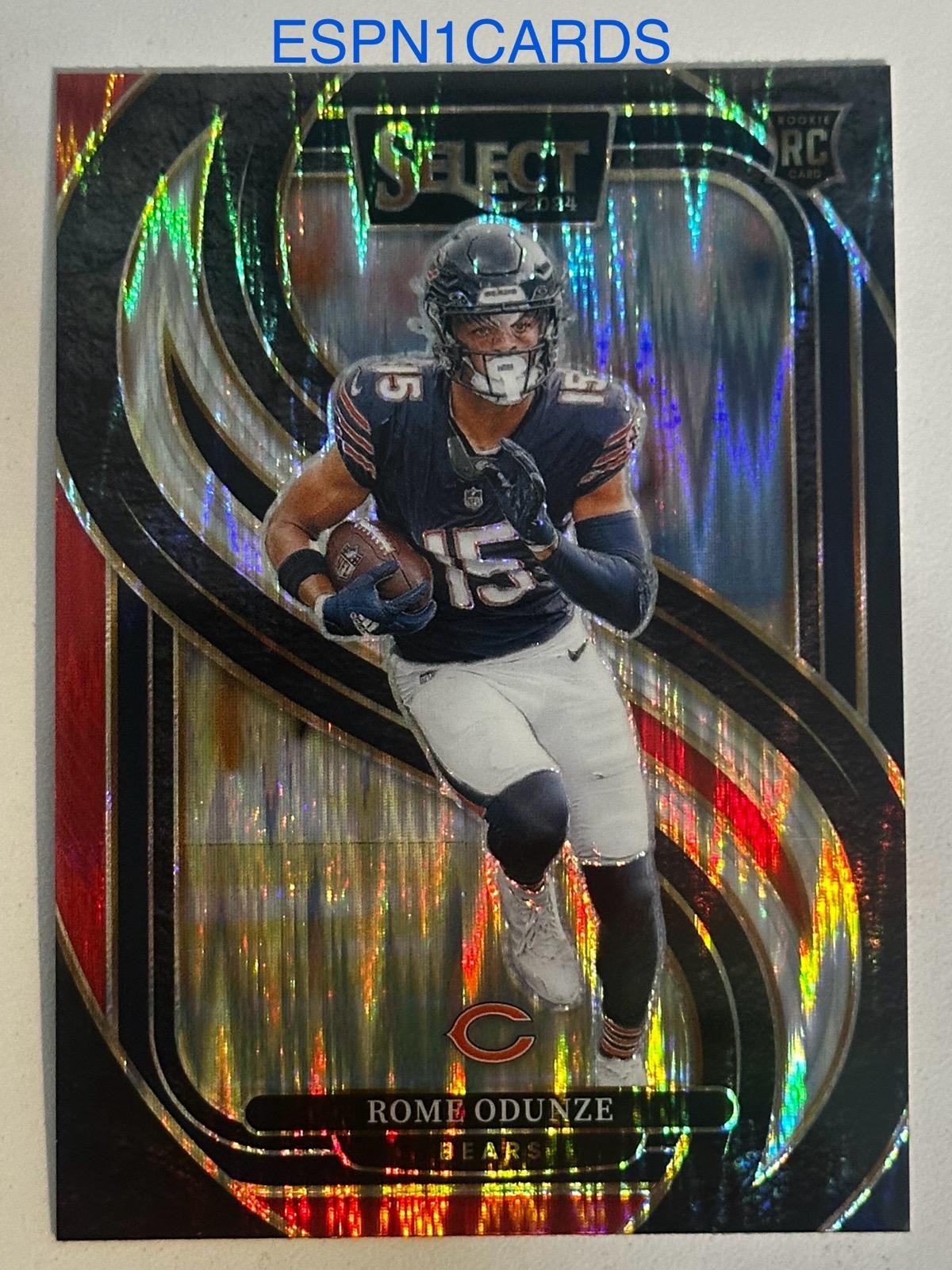 Rome Odunze [Black Red Prizm Shock] #136 Prices | 2024 Panini