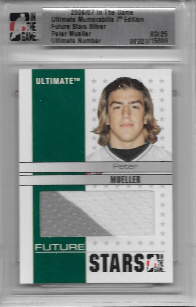 Peter Mueller #11 2006 In The Game Ultimate Memorabilia Future Star Hockey