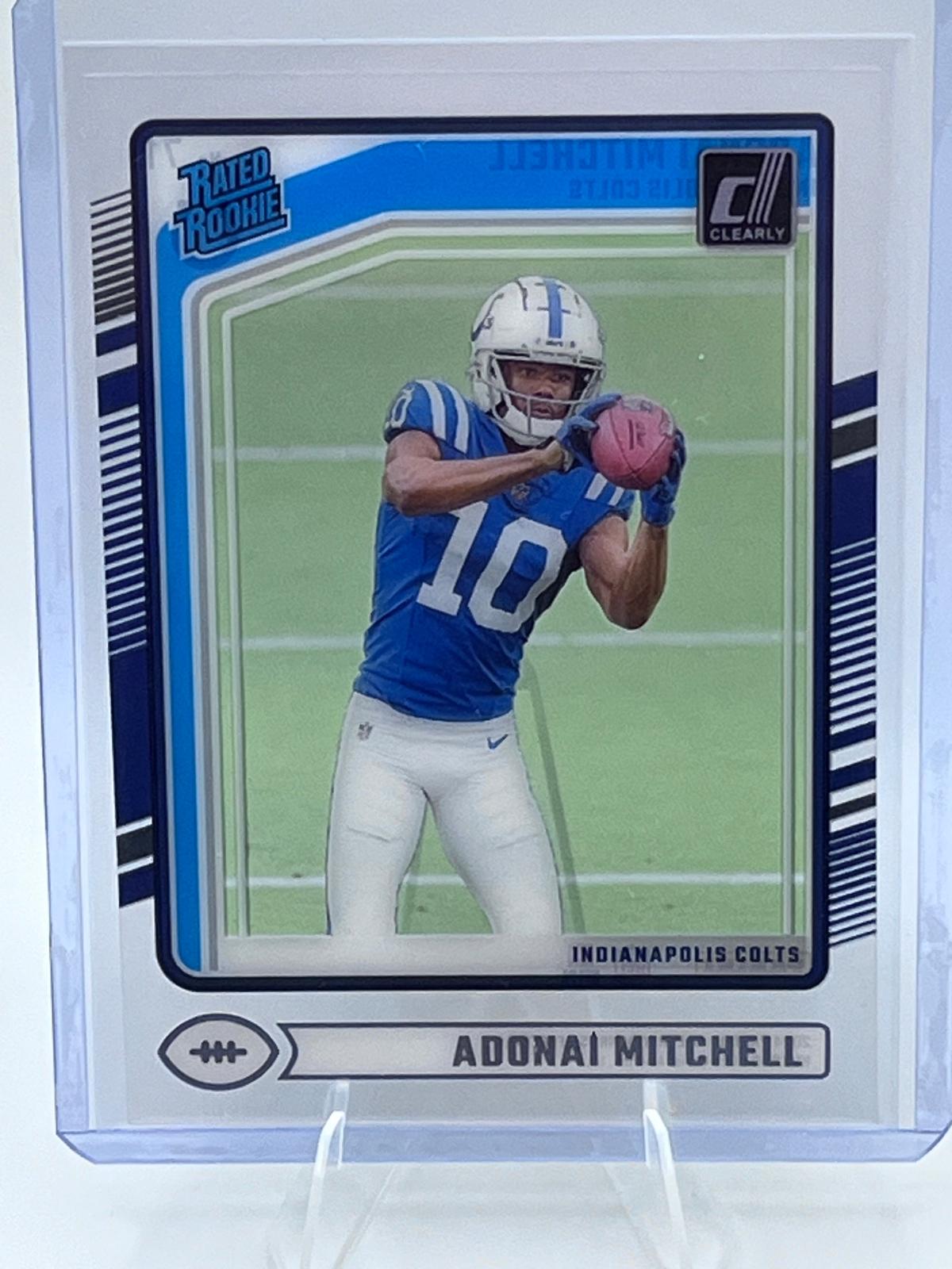 Adonai Mitchell #71 Football Cards 2024 Clearly Donruss