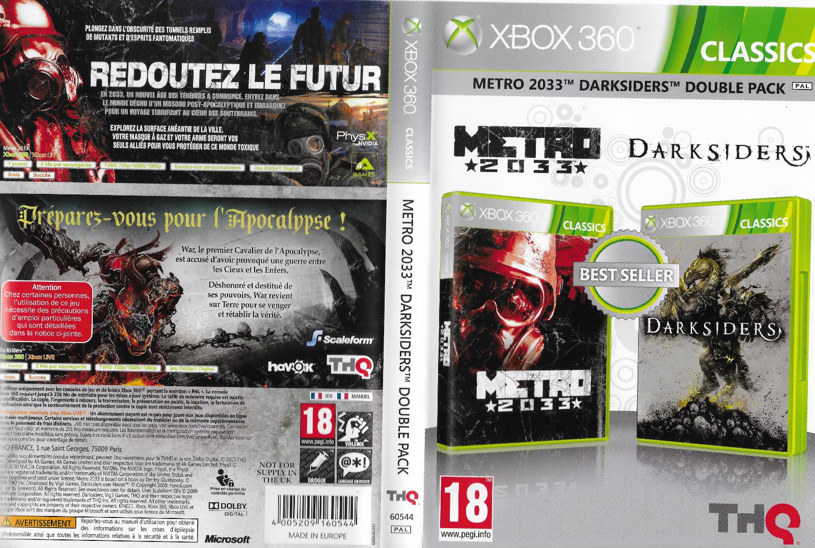 Metro 2033 & Darksiders Double Pack PAL Xbox 360