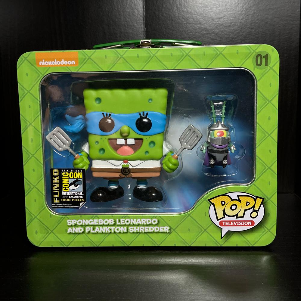 Spongebob Leonardo And Plankton Shredder #1 Funko POP Television