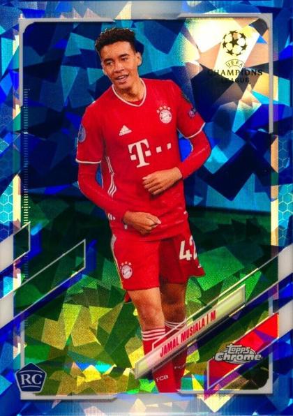 Jamal Musiala #81 Soccer Cards 2020 Topps Chrome UEFA Champions League Sapphire