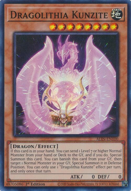 Dragolithia Kunzite ALIN-EN100 YuGiOh Alliance Insight