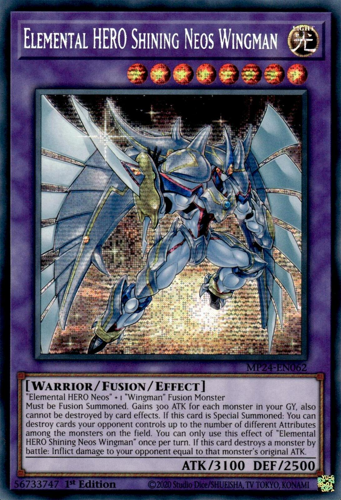 Elemental HERO Shining Neos Wingman MP24-EN062 YuGiOh 25th Anniversary Tin: Dueling Mirrors