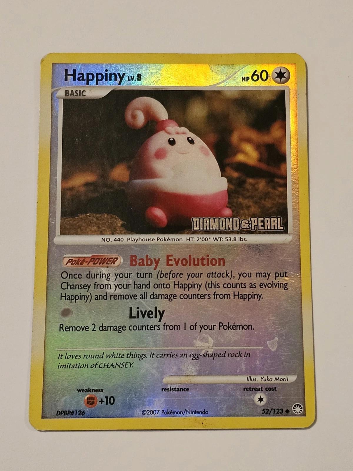 Happiny [Reverse Holo] #52 Prices | Pokemon Mysterious Treasures | Pokemon  Cards