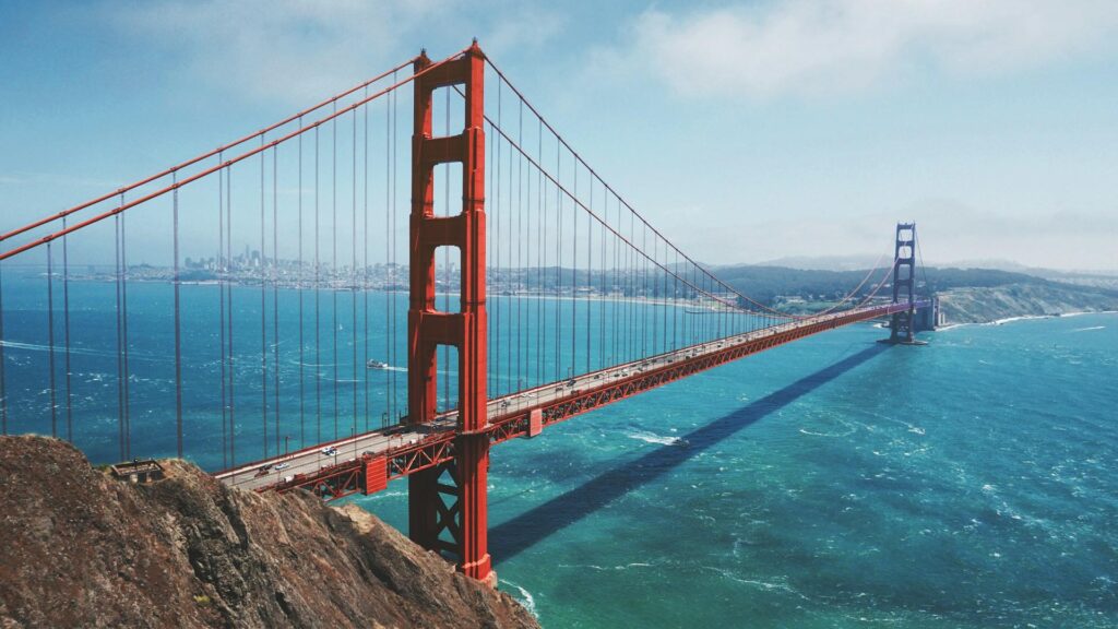 A view of the Golden Gate Bridge during the daytime