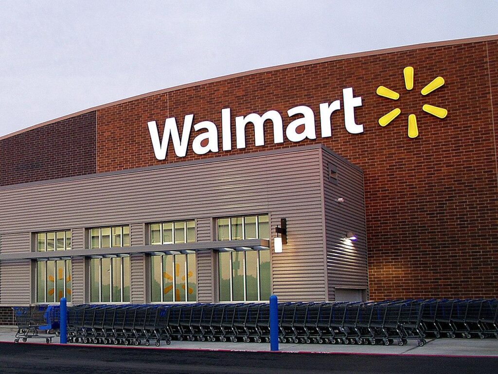 An image of a large Walmart store in a US city