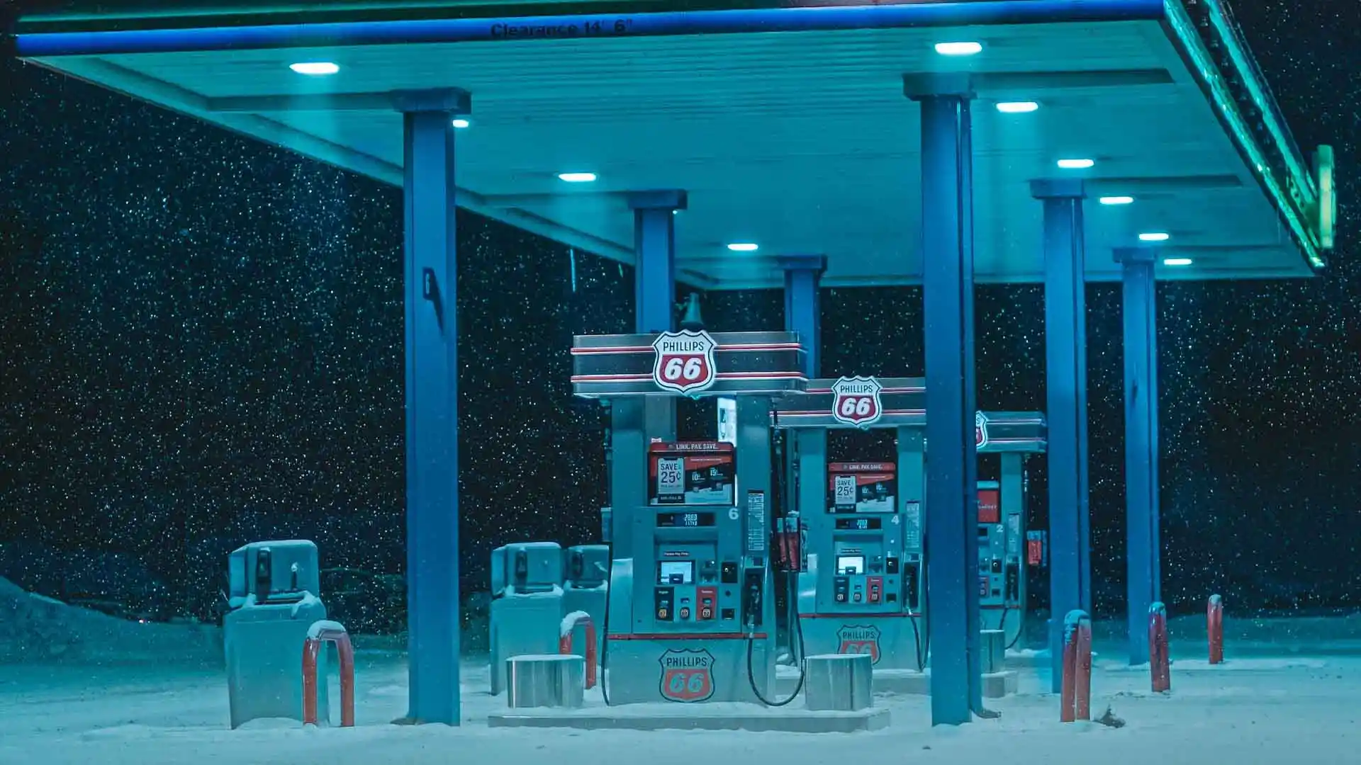 Blue Gas Station