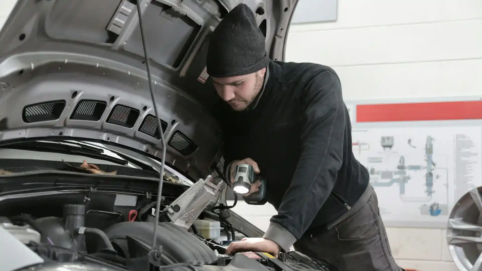 Man Working on Car