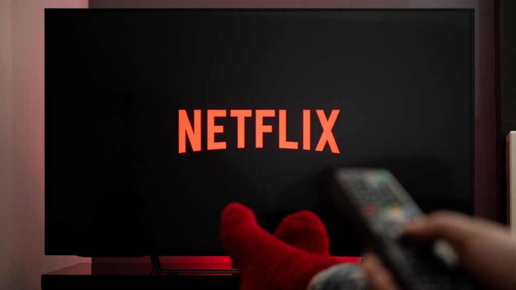 Netflix logo on TV