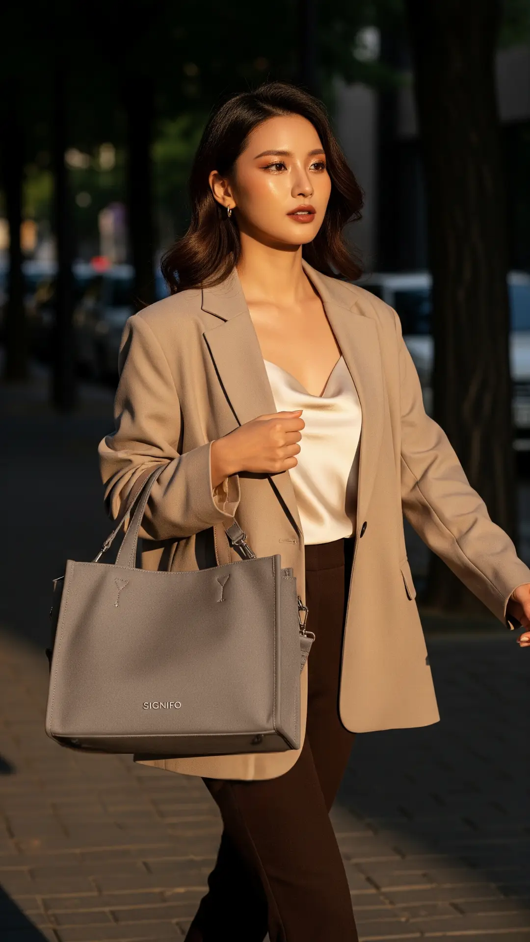 Kecantikan kanvas polyester di bawah sinar matahari senja