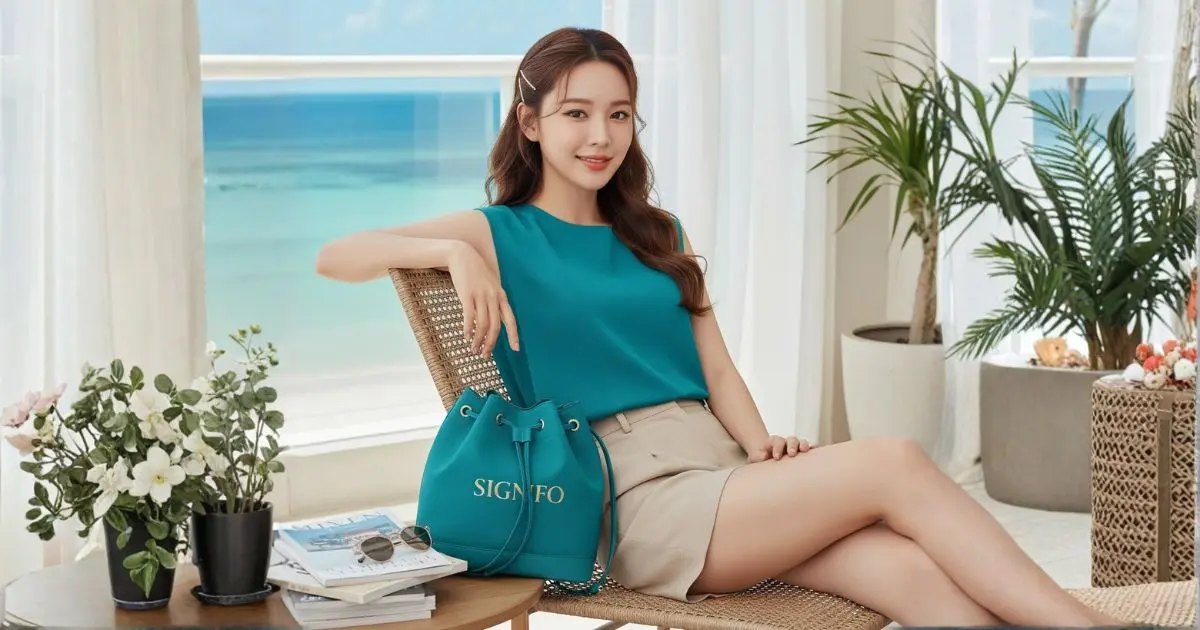 Kain Kanvas Tropical Teal