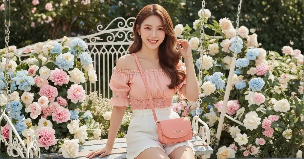 Kain Kanvas Coral Peach