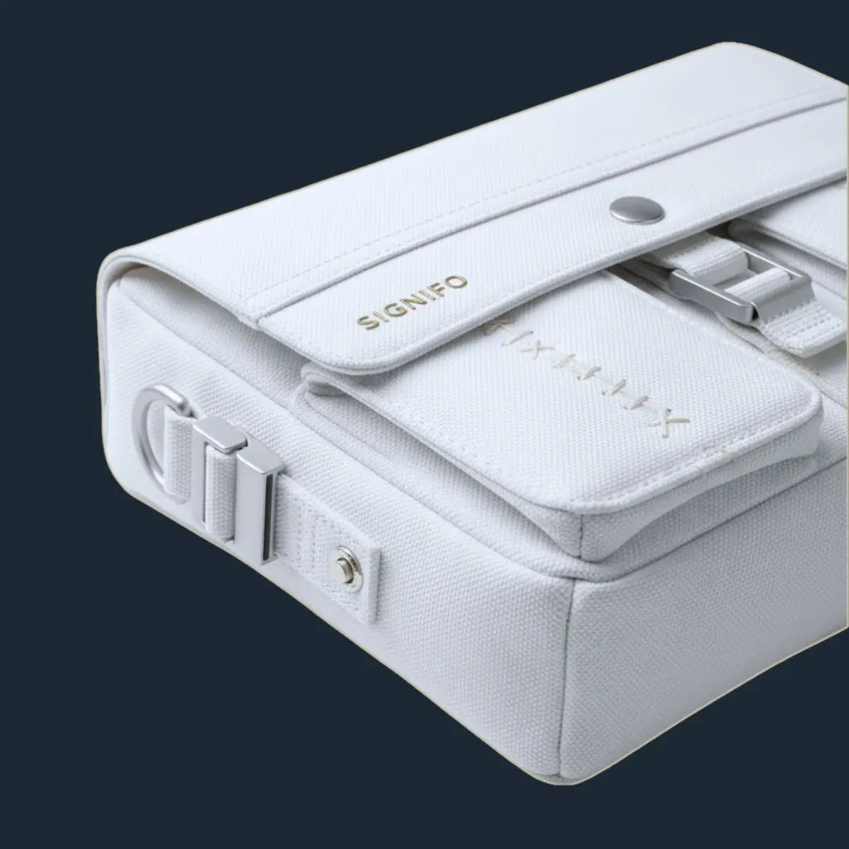 Totebag Weisser Minimalismus Snow White bergaris minimal lucent.