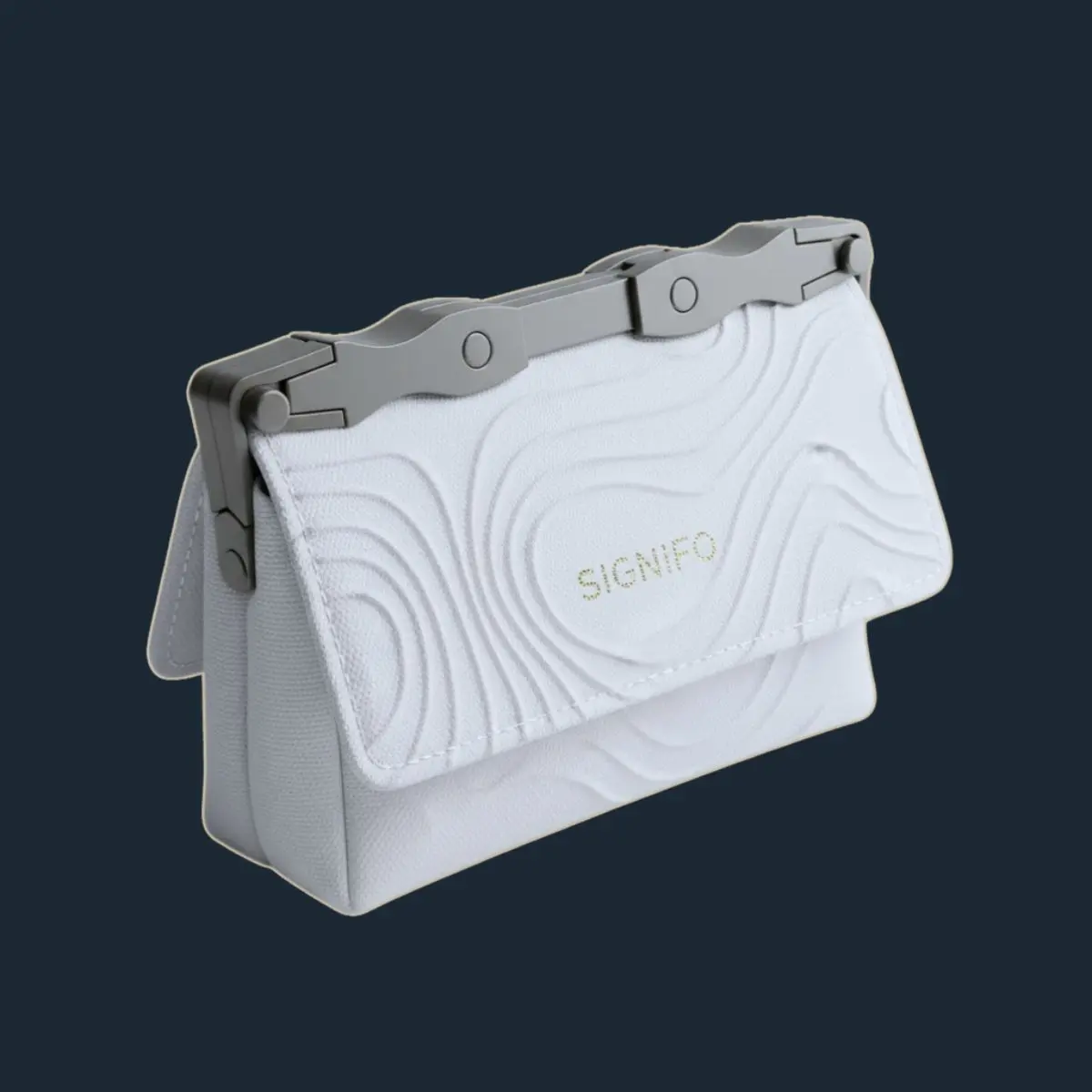 Tas Weisses Rauschen Snow White bertekstur quilted bersih.