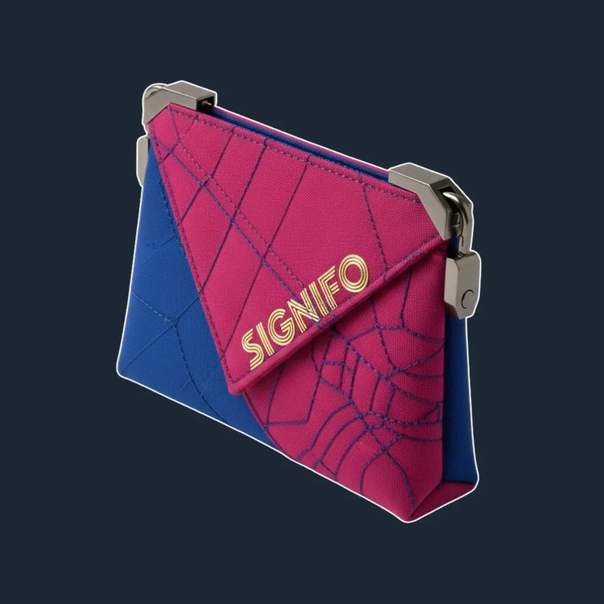 Clutch Borabit Haehae Ui Jangin Raspberry Red berhias kilap mutiara.