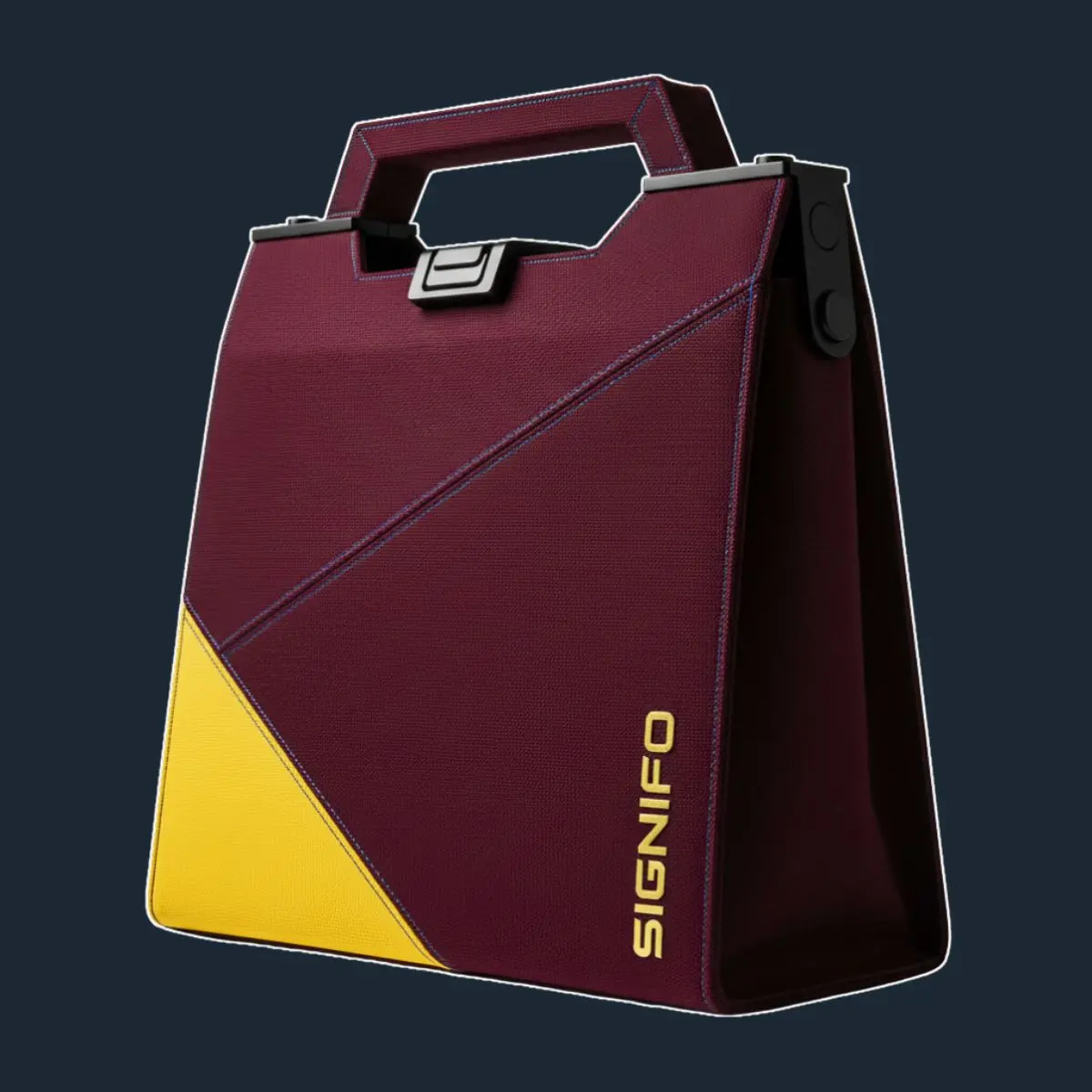 Tas Co Axiom kanvas marun dan krem.