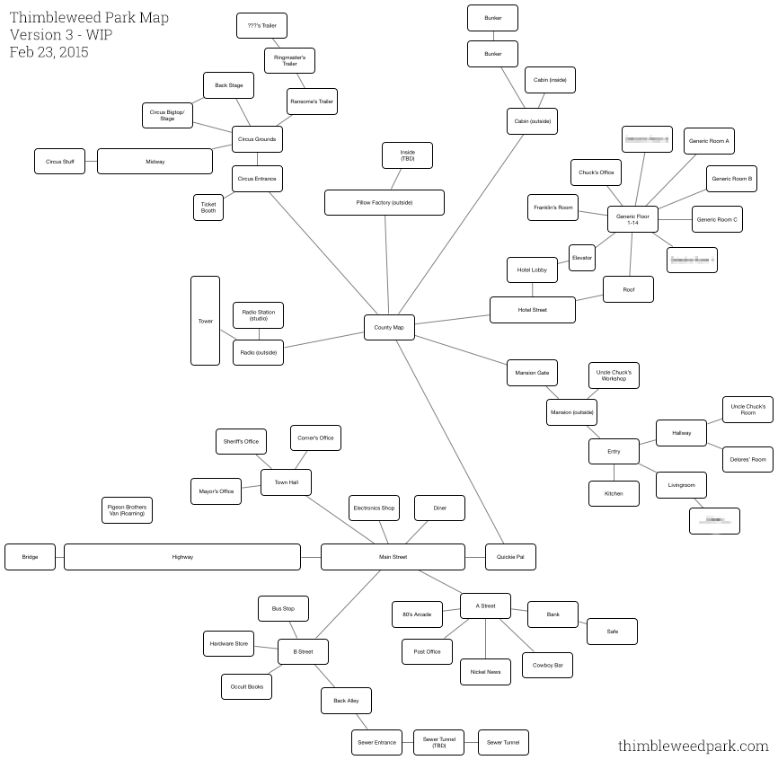 Thimbleweed Park Blog More Maps And Puzzles