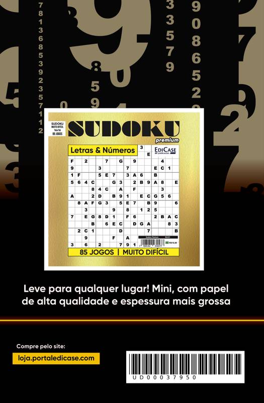 Livro Sudoku Ed. 26 - Muito Difícil - Com Letras E Números