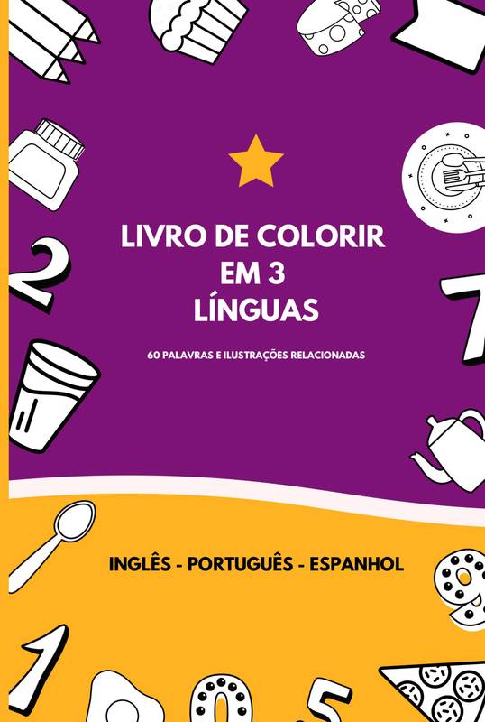 Livro de Colorir em 3 Línguas