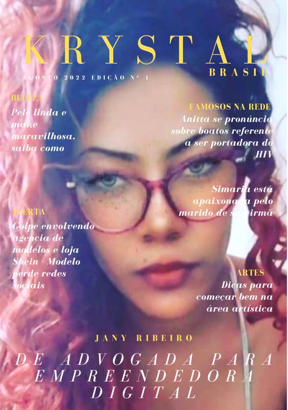 REVISTA KRYSTAL BRASIL 1 - Capa Jany Ribeiro