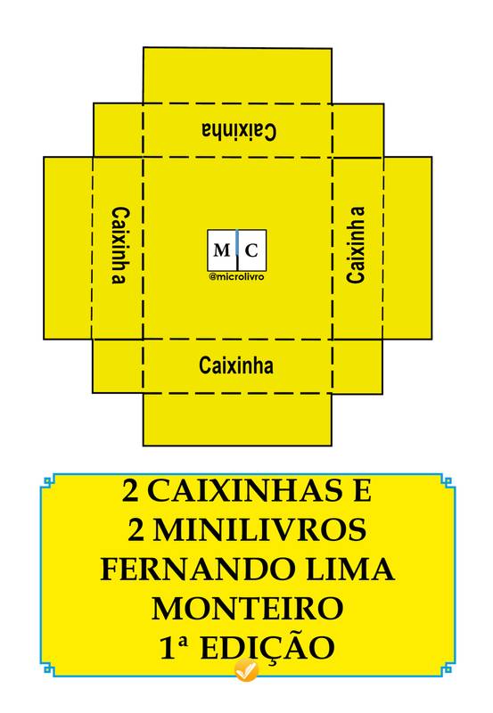 2 caixinhas e 2 minilivros de montar