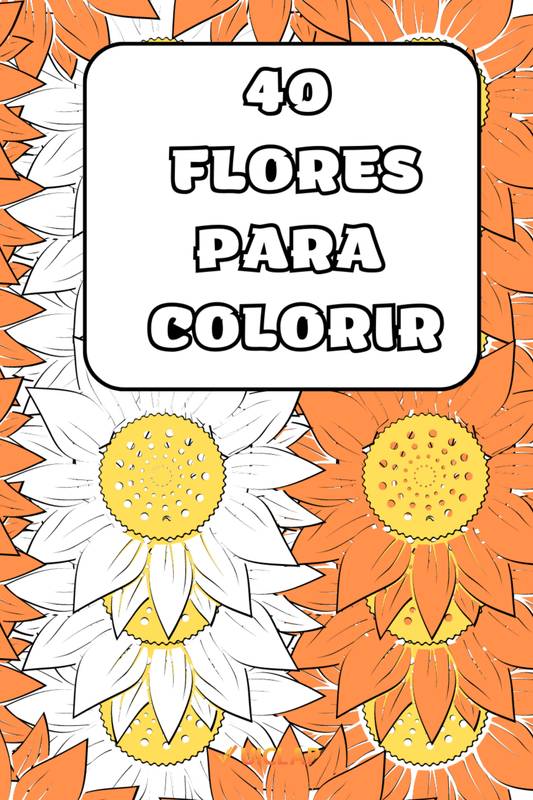 40 flores para colorir