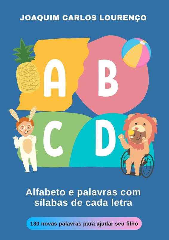 Alfabeto e palavras com sílabas de cada letra