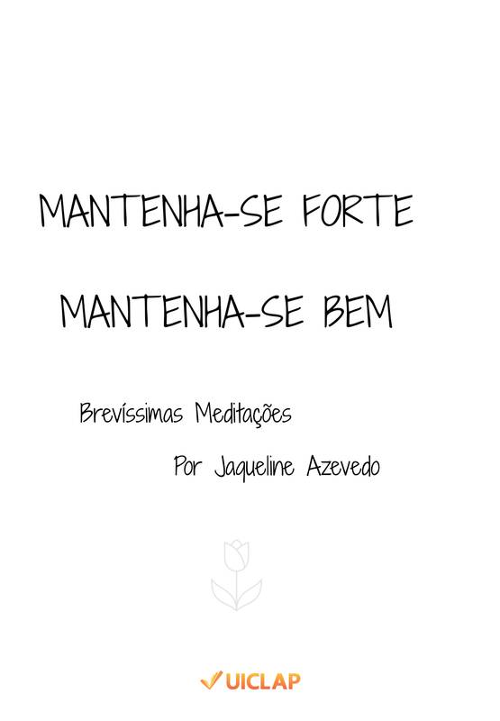 Mantenha-se Forte Mantenha-se Bem