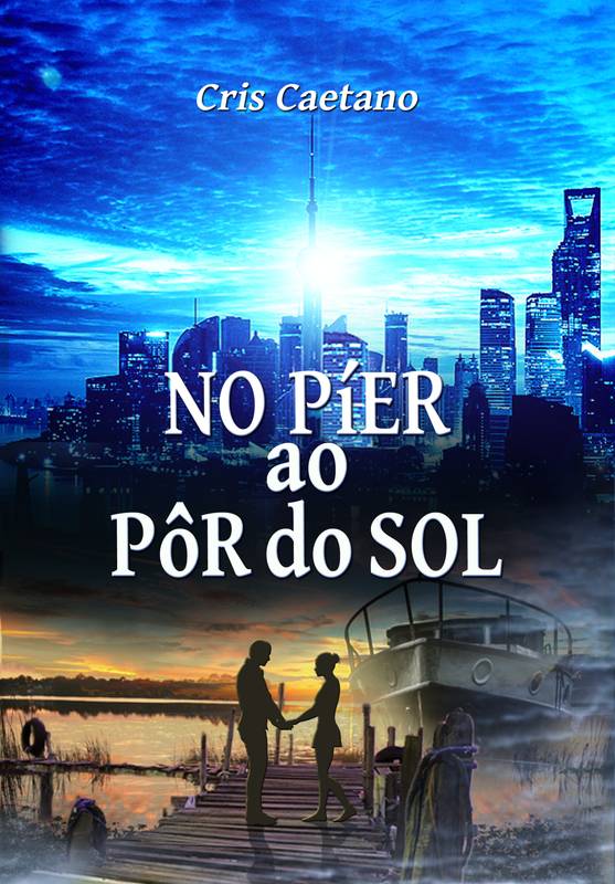 No píer ao pôr do sol