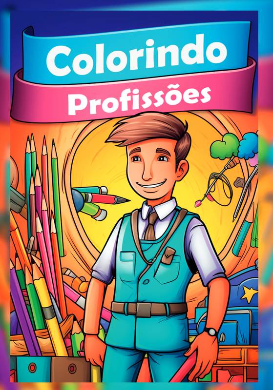 Colorindo Profissões: Explorando Carreiras em um Livro de Colorir para Crianças de 3 a 5 Anos.