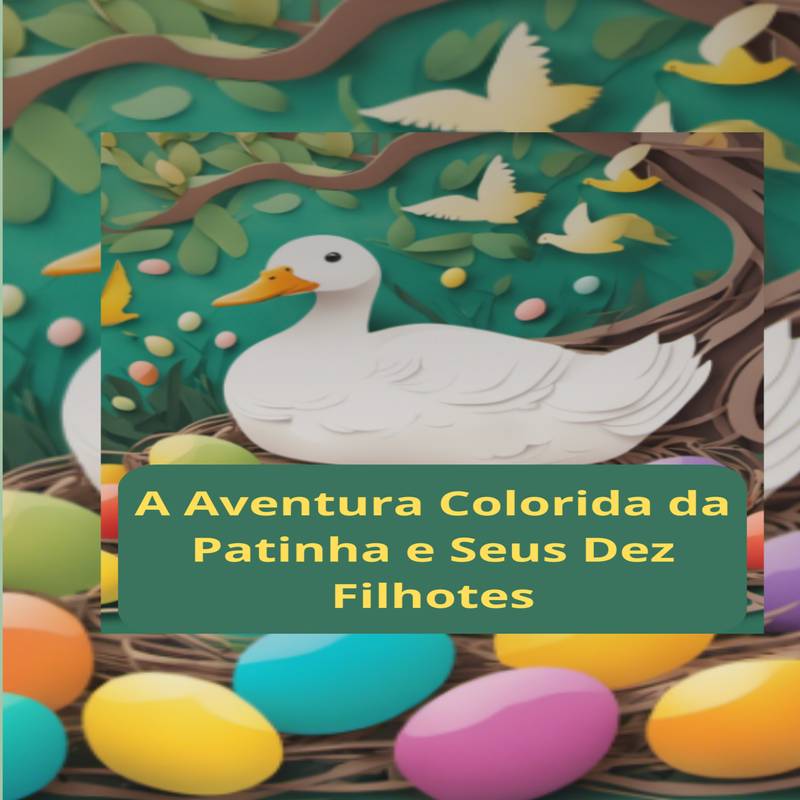 A AVENTURA COLORIDA DA PATINHA E SEUS DEZ PATINHOS