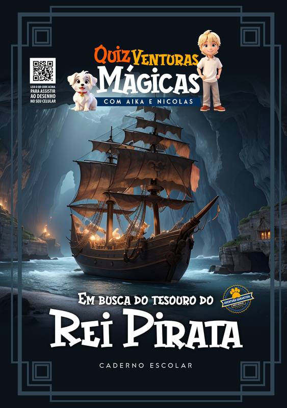 Caderno Escolar - Em busca do Tesouro do Rei Pirata