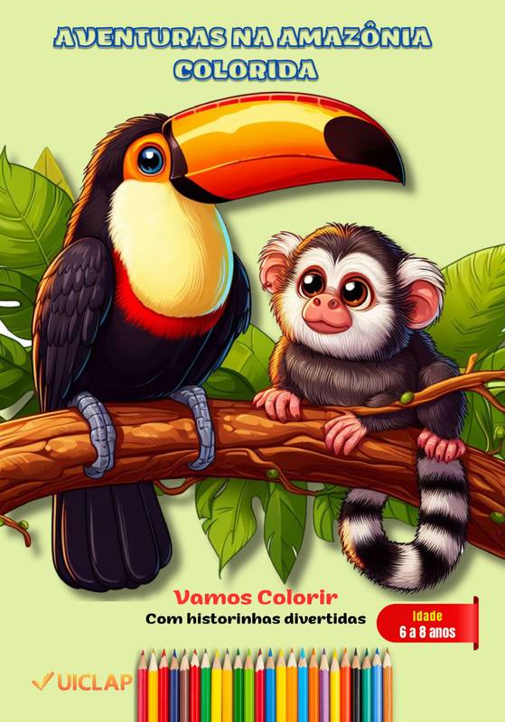 Livro de Colorir Selvagem: Animais Adoráveis para Crianças de 2 a 6 Anos  Pintarem ⋆ Loja Uiclap