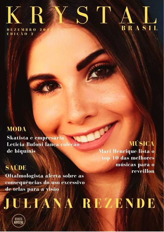 REVISTA KRYSTAL BRASIL – DEZEMBRO ED. 2 2023 – Capa: JULIANA REZENDE