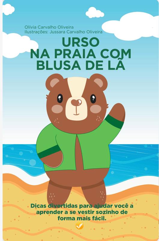 Urso na Praia com Blusa de Lã