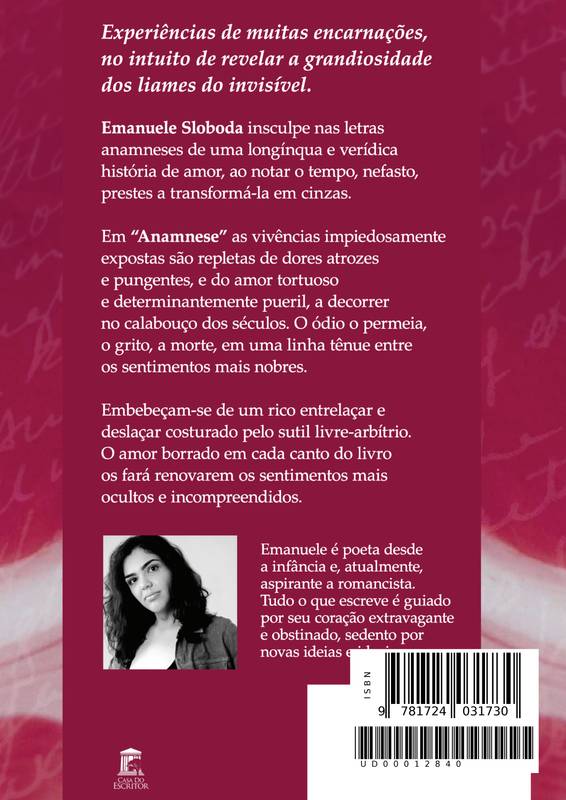 Anamnese (Portuguese Edition): Sloboda, Emanuele: 9781724031730:  : Books