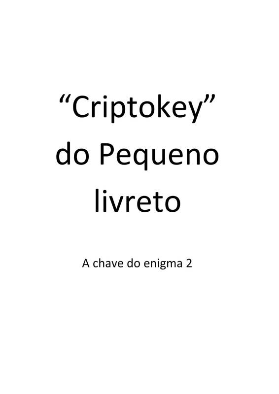 Criptokey do Pequeno livreto