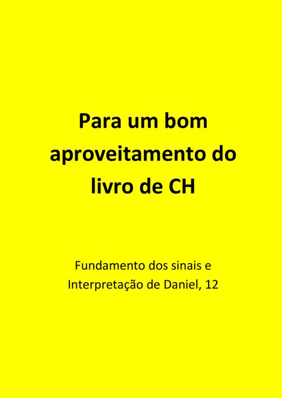 Para um bom aproveitamento do livro de CH