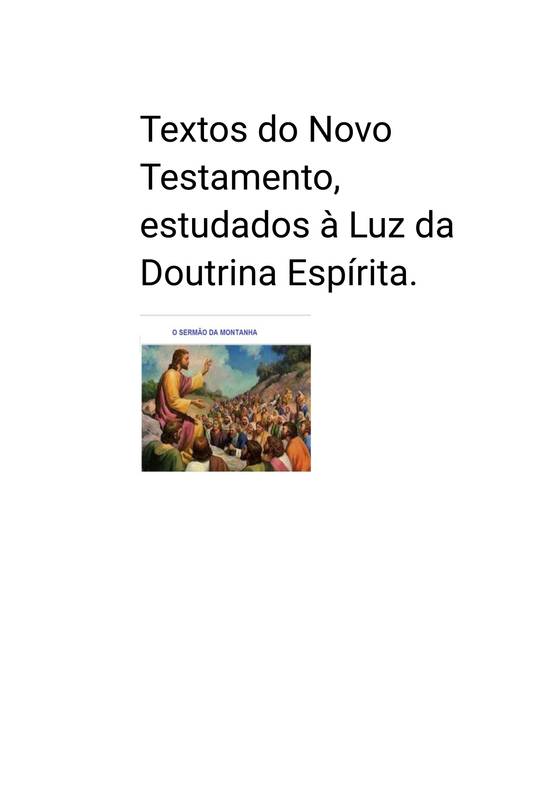 JESUS: OS SERMÕES E AS GRANDES LIÇÕES