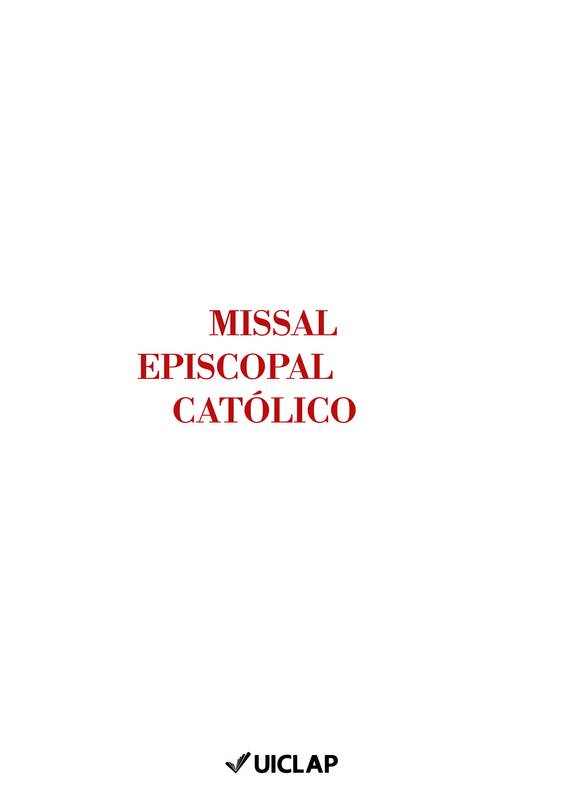 MISSAL EPISCOPAL CATÓLICO BRASILEIRO