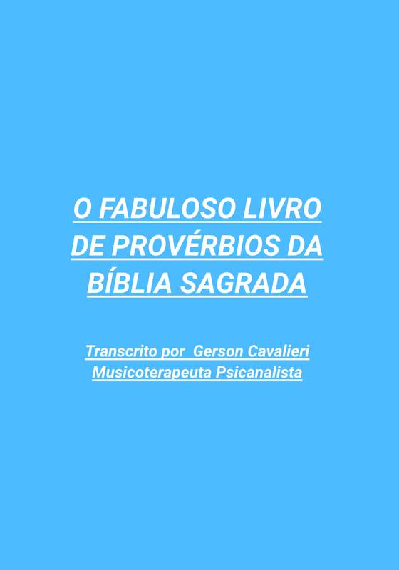 Fabuloso Livro de Provérbios da Bíblia Sagrada