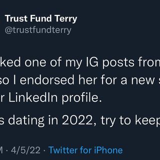 One of the top publications of @trustfundterry which has 7.6K likes and 38 comments
