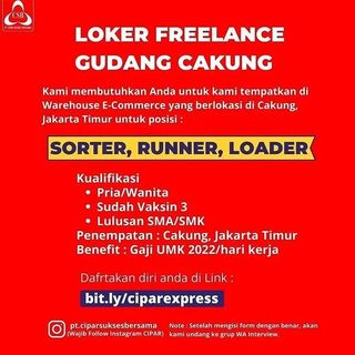 One of the top publications of @lokerjakarta_official which has 1 likes and 0 comments