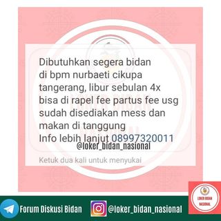 One of the top publications of @loker_bidan_nasional which has 210 likes and 45 comments