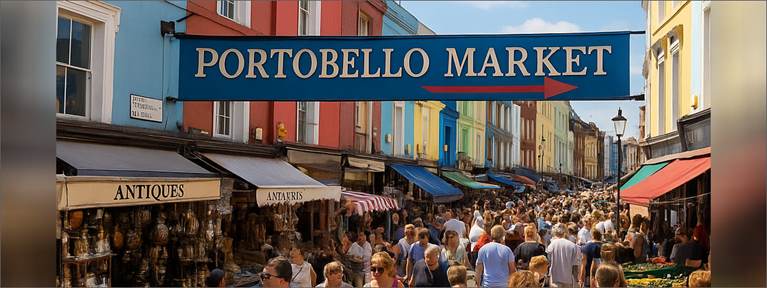 Discover the charm of Portobello Market – One of London’s most famous street markets