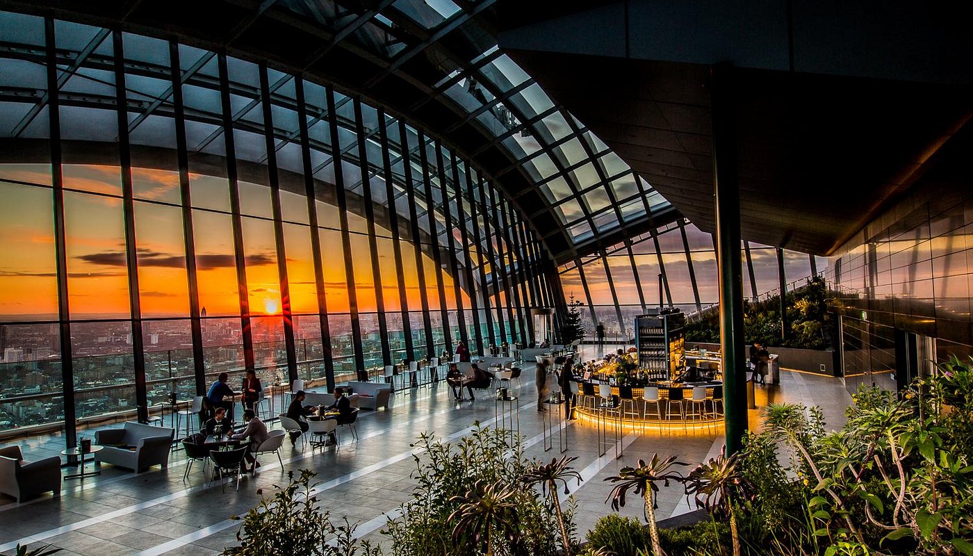 London's highest public garden boasting 360-degree skyline views, complemented by three restaurants and two bars.